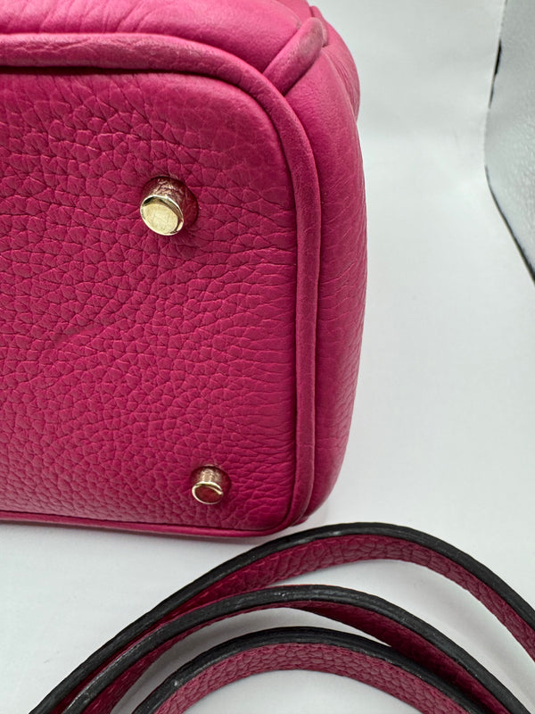 Dior Hot Pink w/ navy interior Mini Diorissimo small tote with GHW