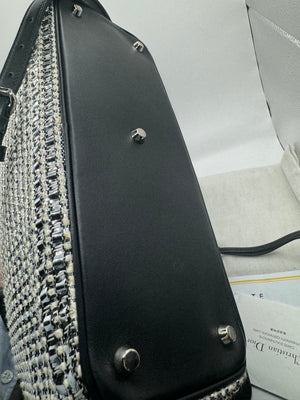Christian Dior Limited Edition Large Diorissimo Tote – Metallic Tweed with Patches