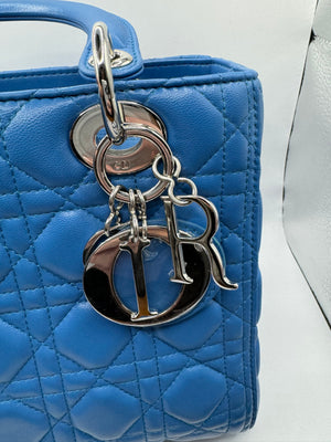 Dior Lady Dior Blue Medium Bag circa 2014
