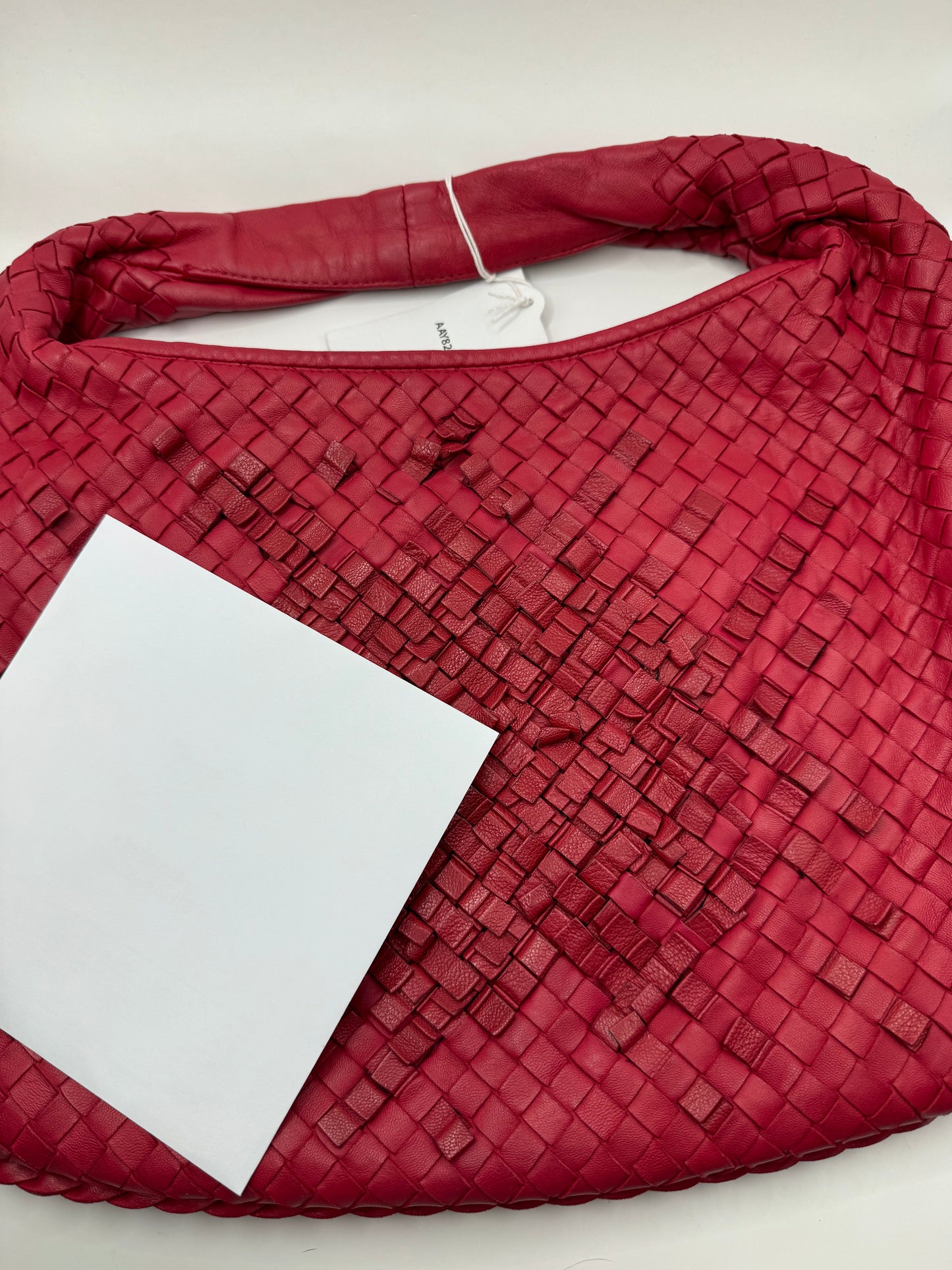 Bottega Venetta Interwoven Hobo Bag in Raspberry