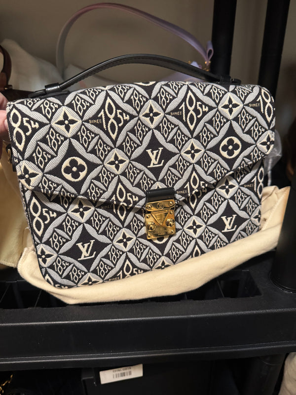 Louis Vuitton limited edition Black Monogram Jacquard Pochette Metis Mm Handbag