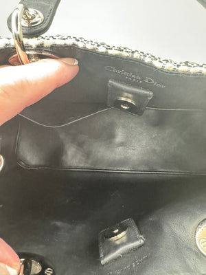Christian Dior Limited Edition Large Diorissimo Tote – Metallic Tweed with Patches