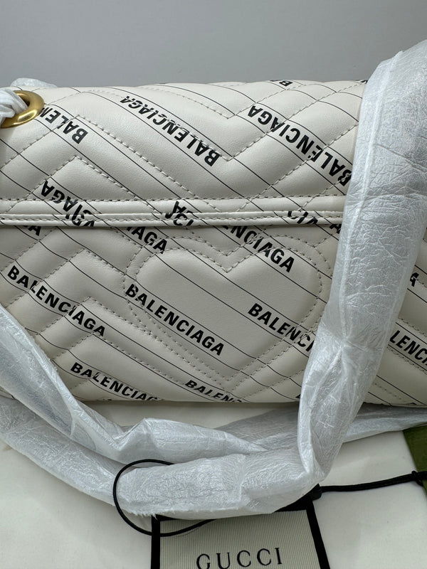 Gucci x Balenciaga  The Hacker GG Marmont  Creamy white & black GHW - with tags