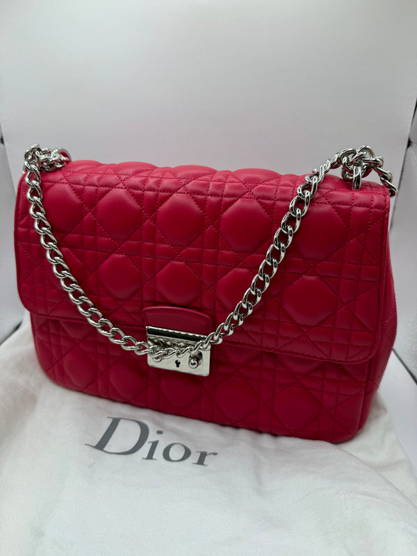 Dior Miss Dior Medium Pink Cannage quilted shoulder bag with SHW 2013