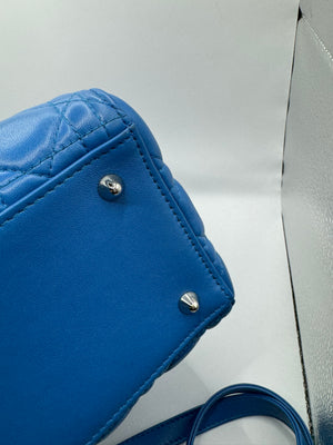 Dior Lady Dior Blue Medium Bag circa 2014