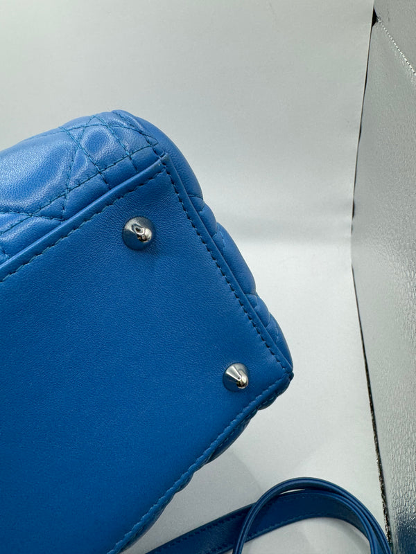 Dior Lady Dior Blue Medium Bag circa 2014