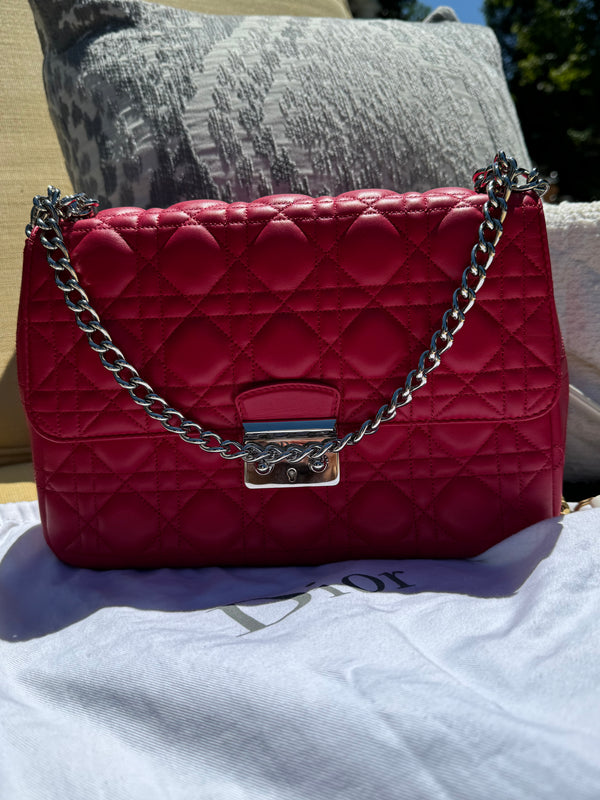 Dior Miss Dior Medium Pink Cannage quilted shoulder bag with SHW 2013