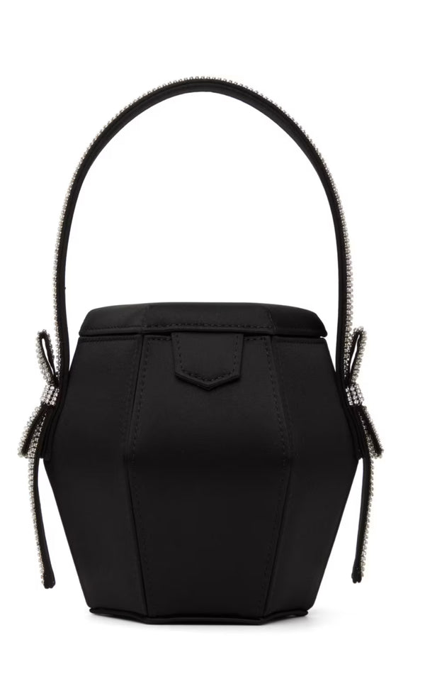 Kara Black Bow Basket Bag