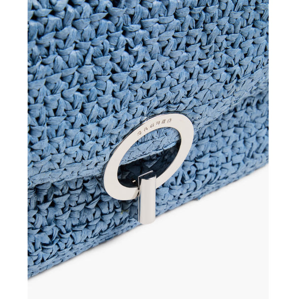 Sandro Blue Raffia shoulder bag