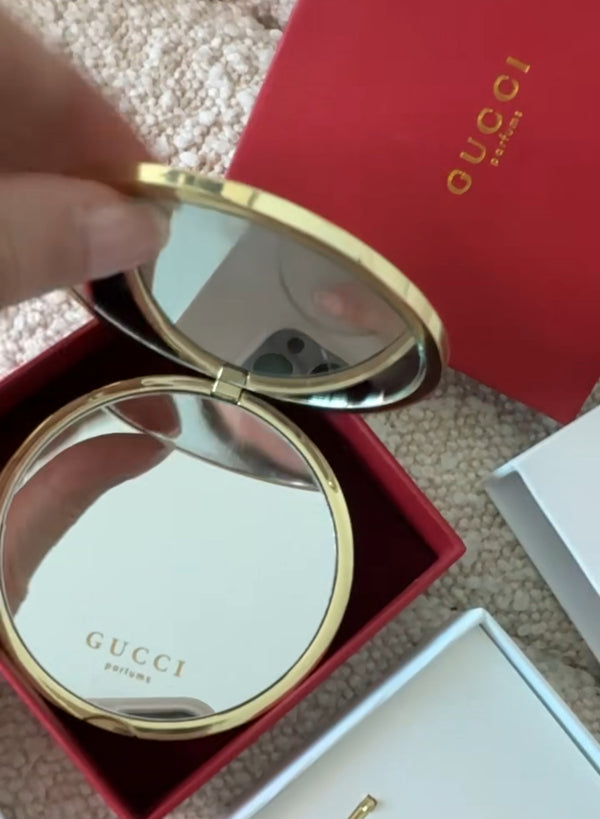Gucci Gold Compact Mirror new in box