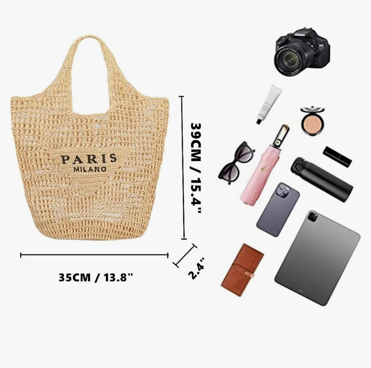 Straw Tote Bag
