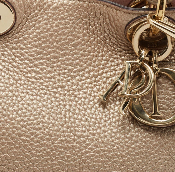 Christian Dior Mini Diorissimo Tote – Metallic Gold Leather