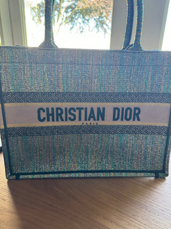 Christian Dior Medium Book Tote metallic multicolour