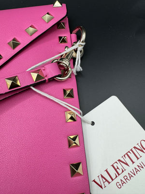 Valentino Barbie Hot Pink Rockstud Wristlet Pouch bag