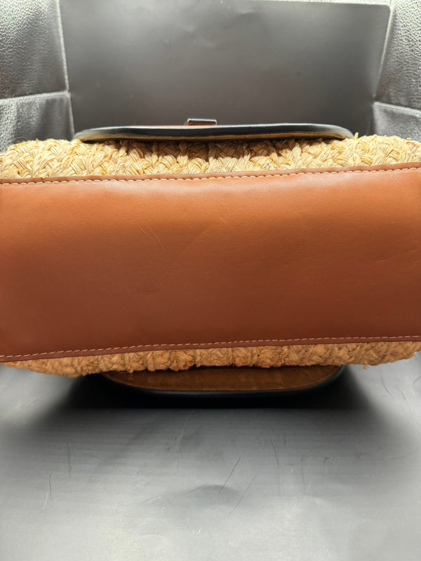 Loewe Gate Raffia & Leather top and crossbody bag