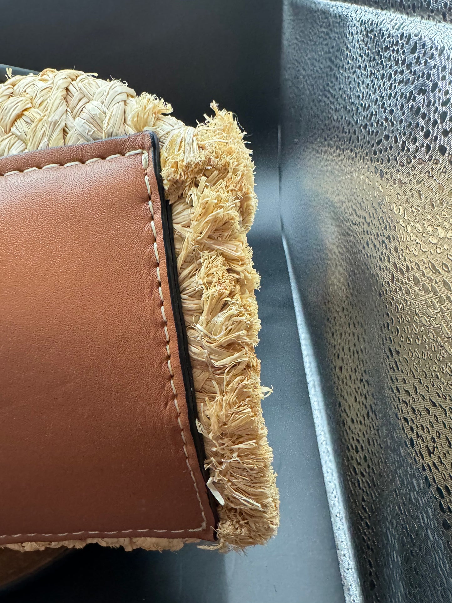 Loewe Gate Raffia & Leather top and crossbody bag