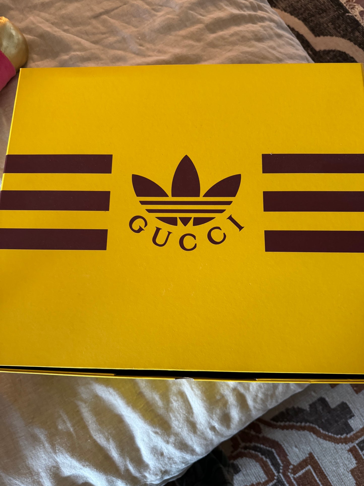 Gucci/Adidas Logo Bowler/mini Duffle Bag with Red/Green Guitar strap