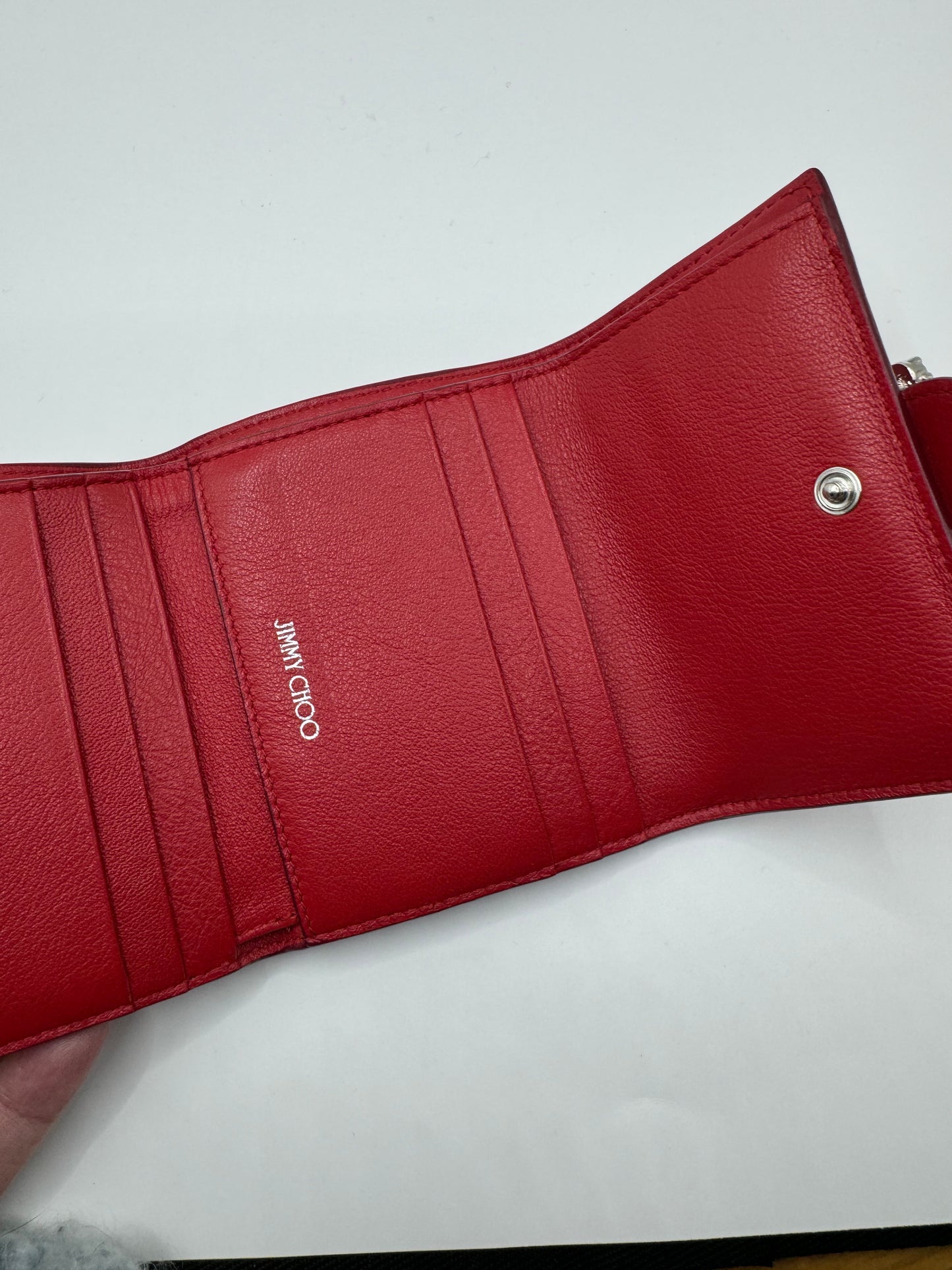 Jimmy Choo Cerise Fold out wallet in red