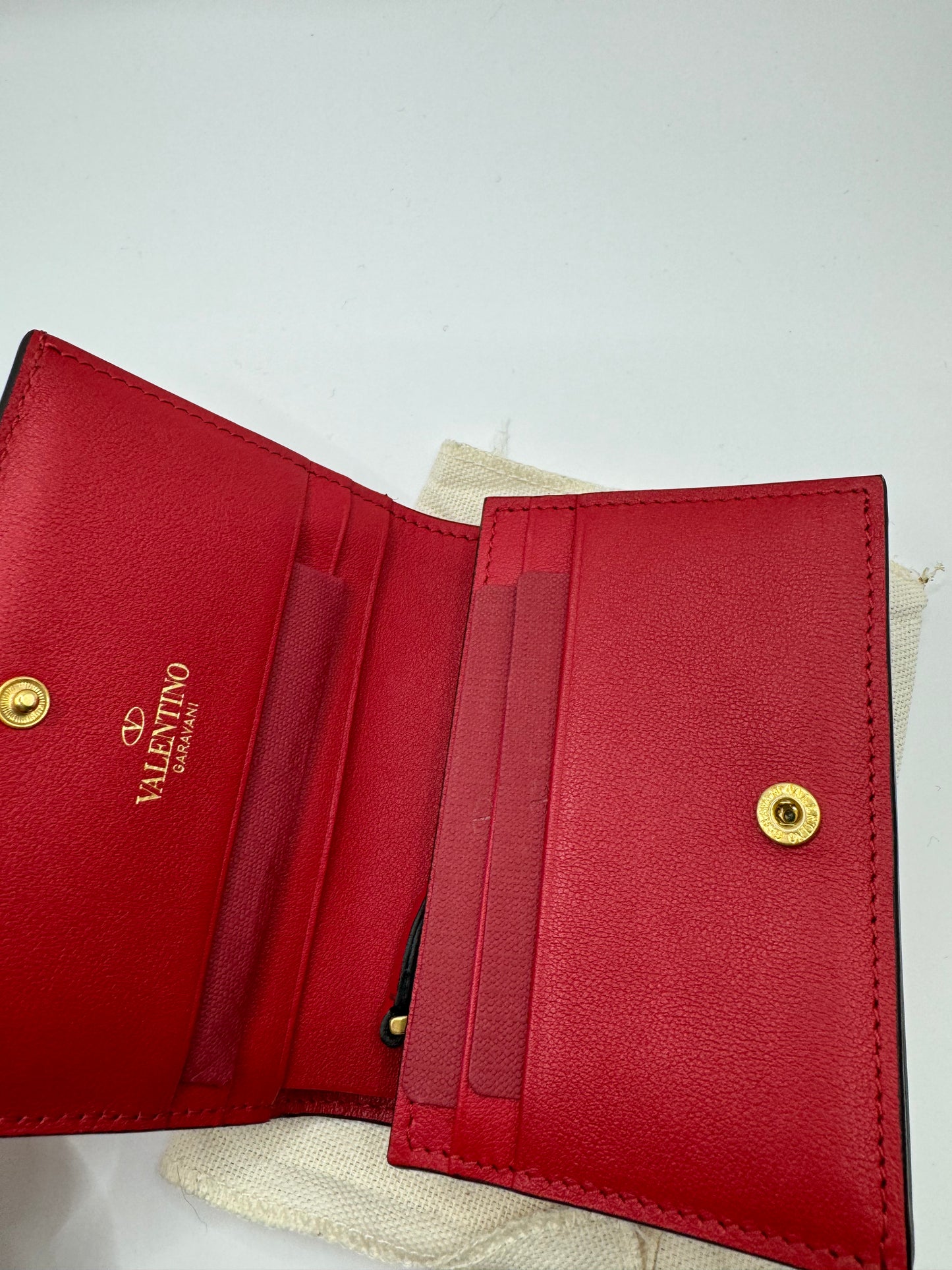 Valentino Vlogo wallet in red