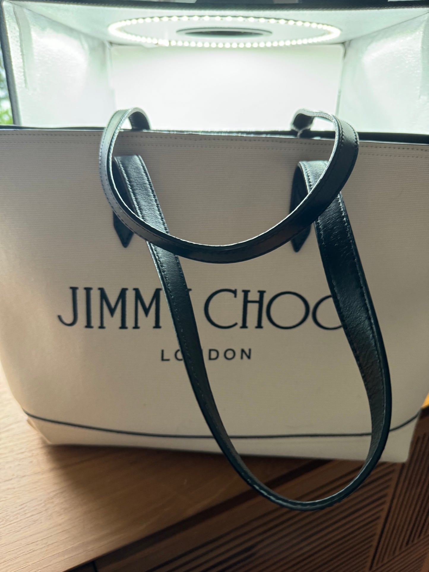 Jimmy Choo Canvas Two Tone Tote