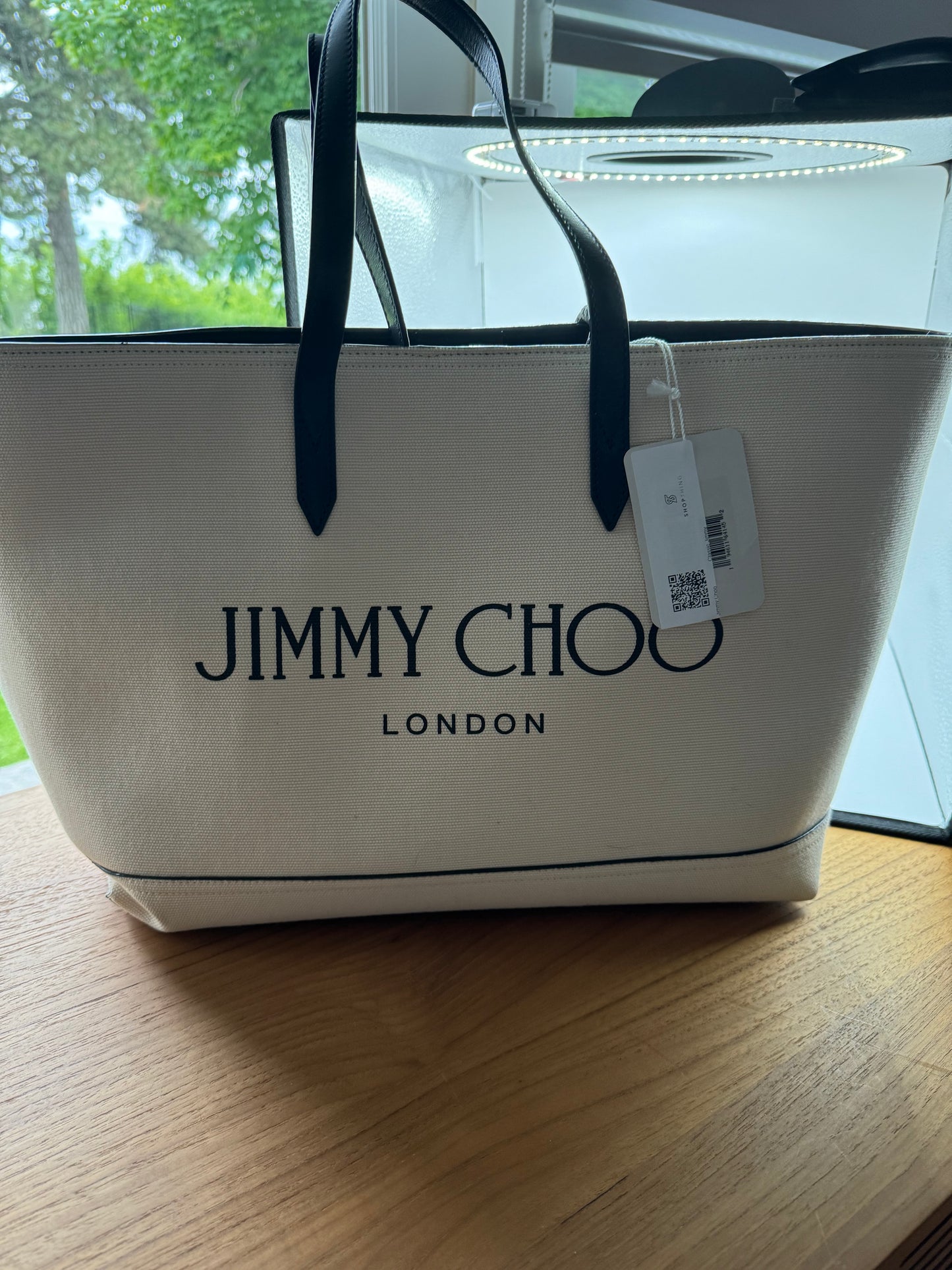 Jimmy Choo Canvas Two Tone Tote