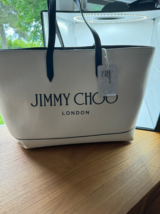 Jimmy Choo Canvas Two Tone Tote