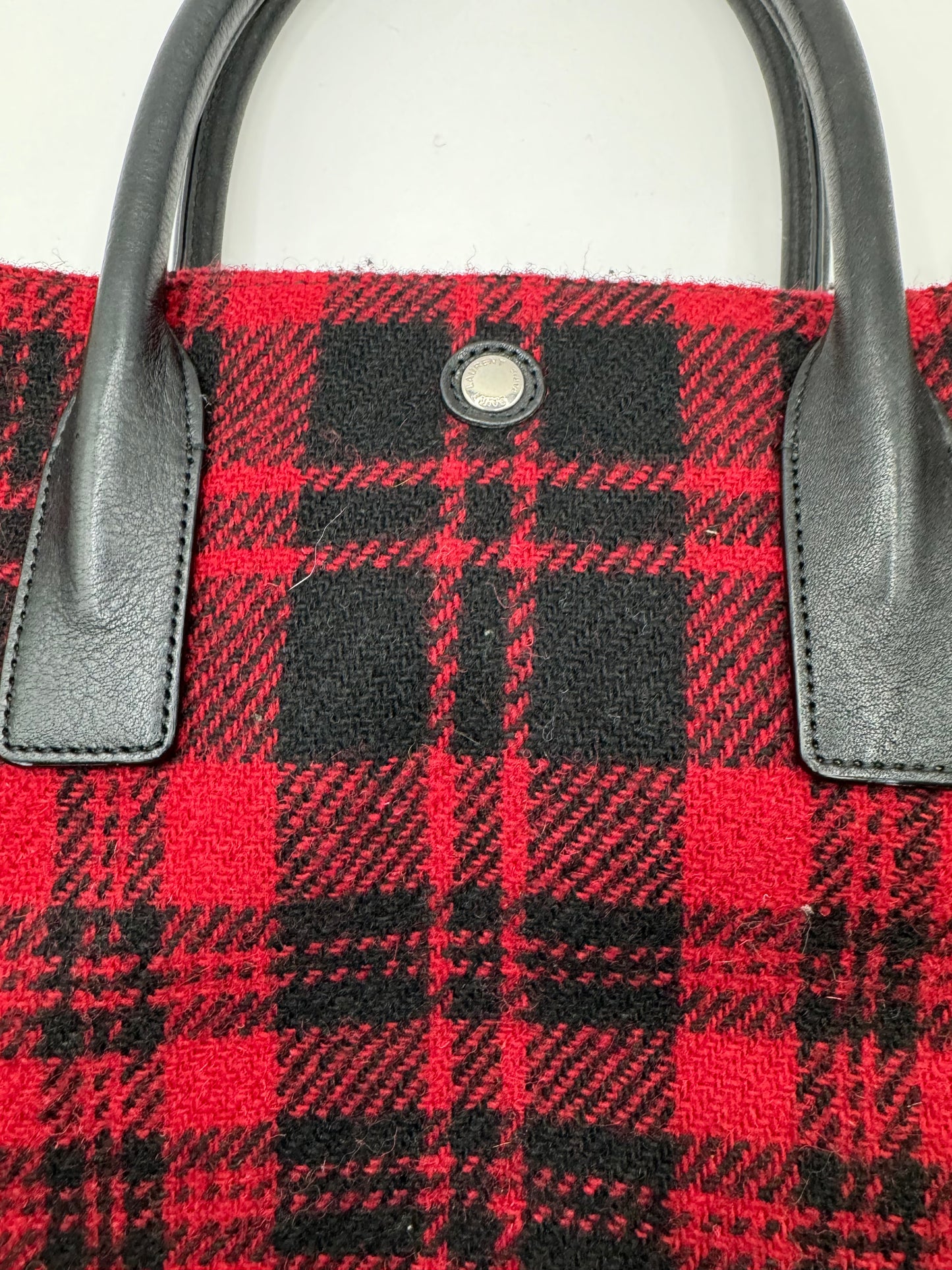 Saint Laurent/YSL Noe Wool Tartan Rive Gauche Shopper Tote Bag Limited edition runway