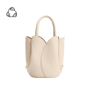Tulip Mini Yellow, Sage or Bone Recycled Vegan Leather Top Handle Bag