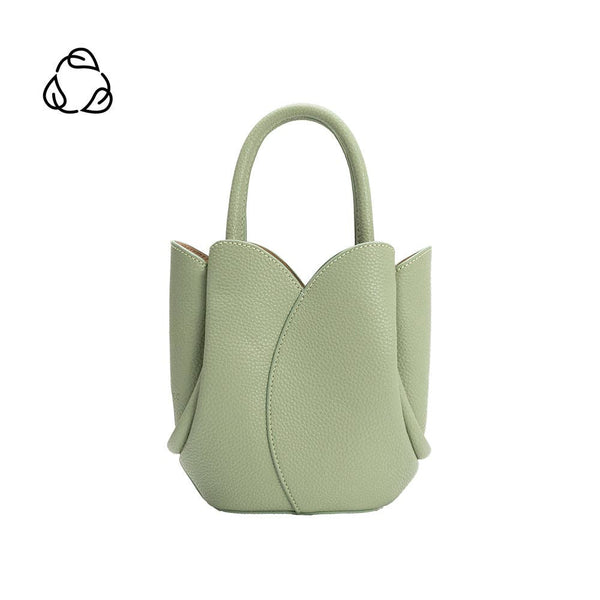 Tulip Mini Yellow, Sage or Bone Recycled Vegan Leather Top Handle Bag