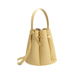 Laguna Bone or Yellow Recycled Vegan Leather Top Handle Bag