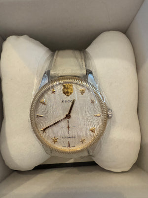 Gucci G Timeless Watch white & gold