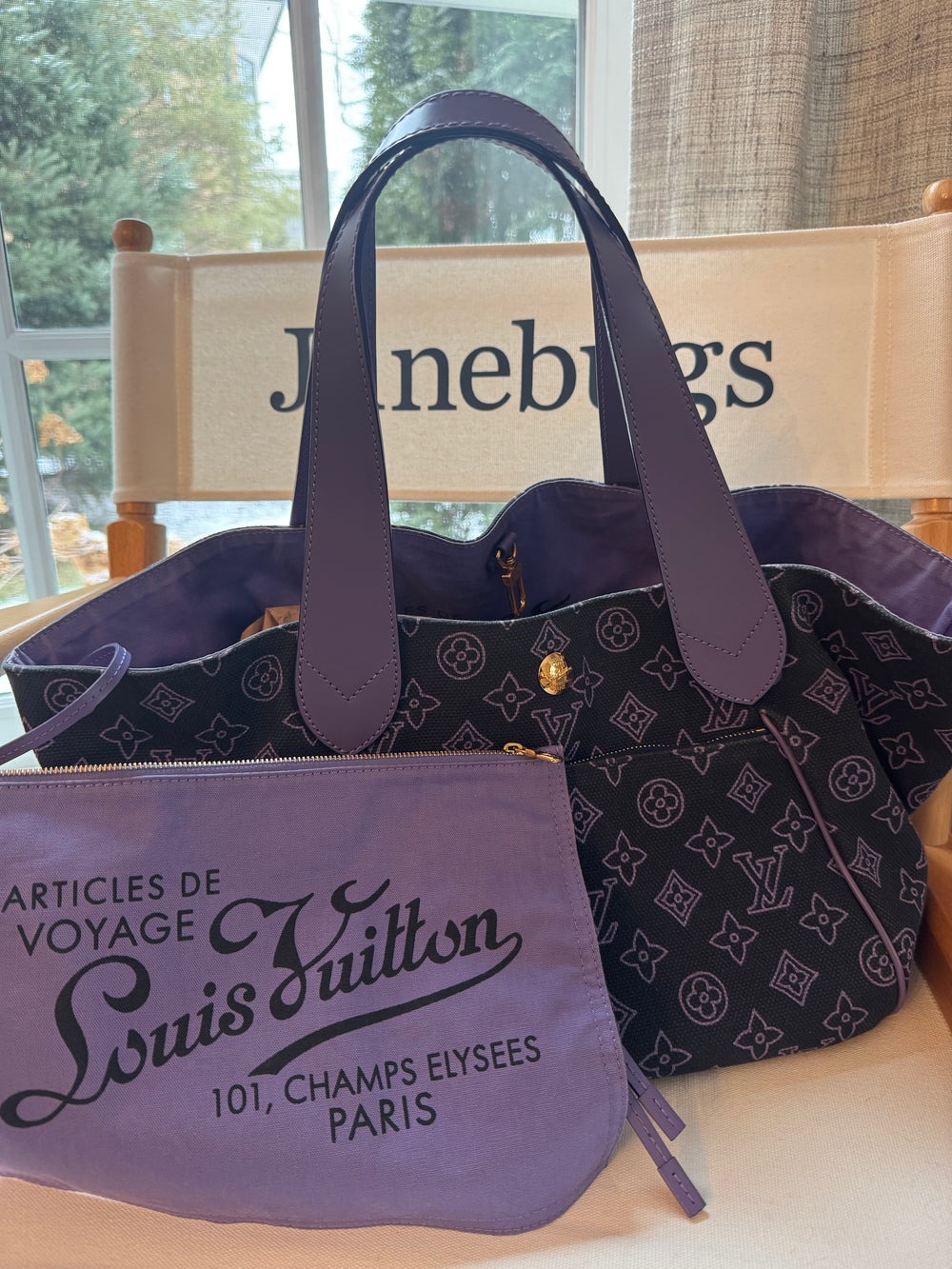 Louis Vuitton Monogram Marine Canvas Cabas Ipanema Tote