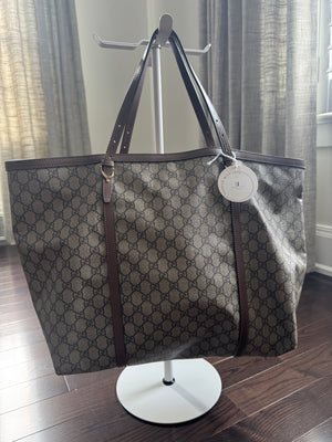 Gucci Beige/Brown GG Supreme Canvas Medium Nice Tote