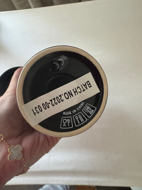 Saint Laurent ceramic black star coffee travel cup- new