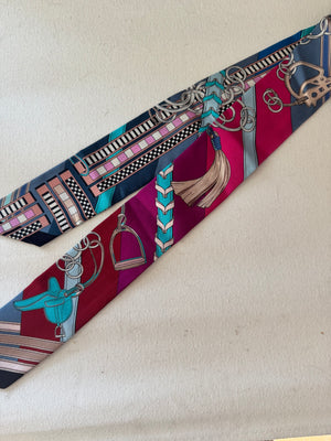 Hermes’ Brides et Gris silk Twilly