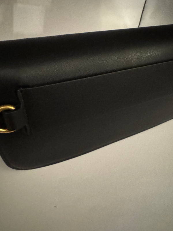 Valentino Calfskin Vlogo Loco Crossbody Bag Black