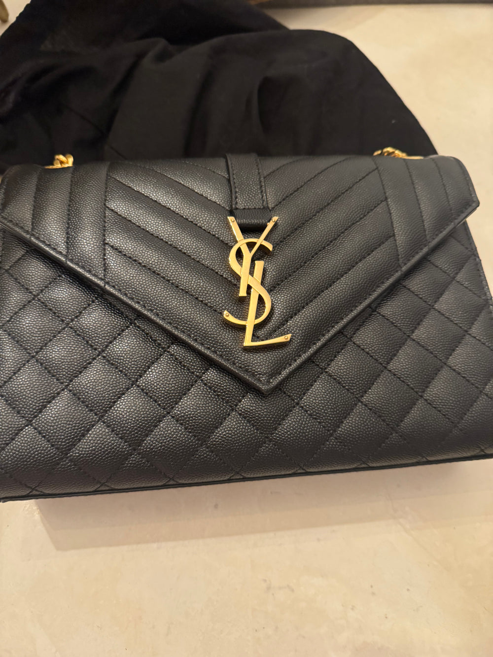 YSL Medium Grained Calfskin 2way. GHW . Like new