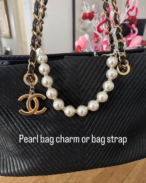 Pearl bag charm/chain
