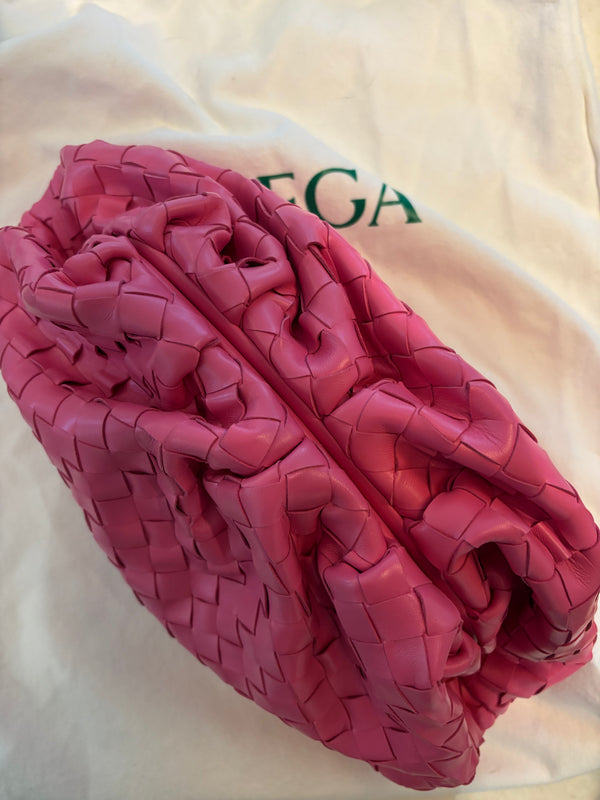 Bottega Veneta Candy Pink Interaccio Woven Pouch