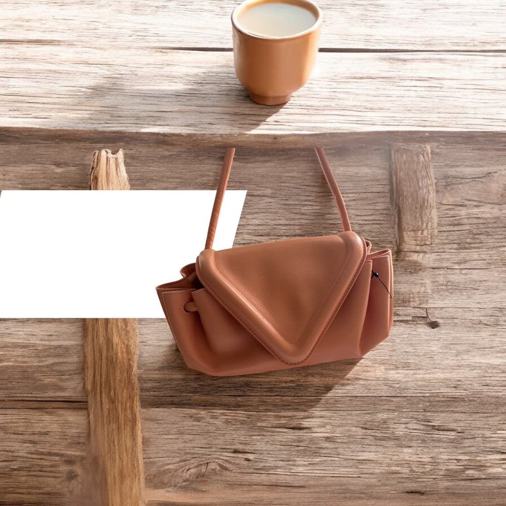 Bottega Veneta Small Beak Crossbody in Teak Calfskin