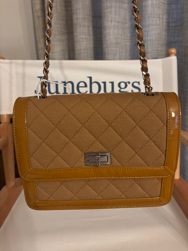 Chanel Mademoiselle Reissue Square Shoulder Bag – Quilted Canvas with Patent Trim