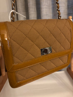 Chanel Mademoiselle Reissue Square Shoulder Bag – Quilted Canvas with Patent Trim