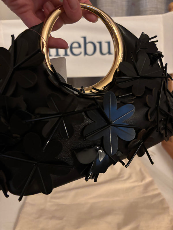 Jacquemus Le Petit Calino Brodé Floral Appliqué Bag – Black