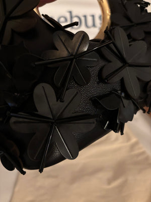 Jacquemus Le Petit Calino Brodé Floral Appliqué Bag – Black