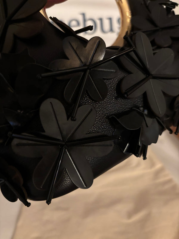 Jacquemus Le Petit Calino Brodé Floral Appliqué Bag – Black