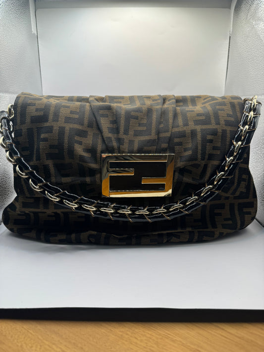 Fendi FF Zucca Mia Canvas with braided strap