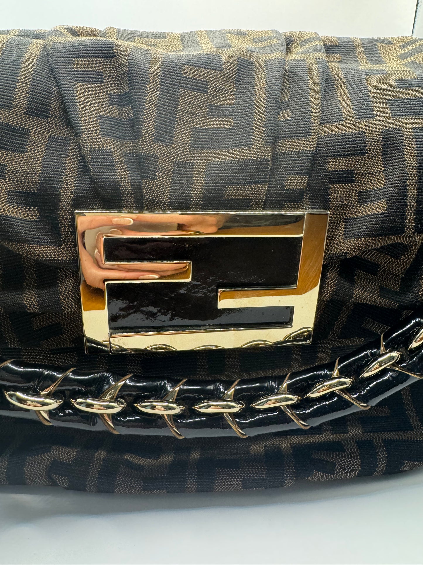 Fendi FF Zucca Mia Canvas with braided strap