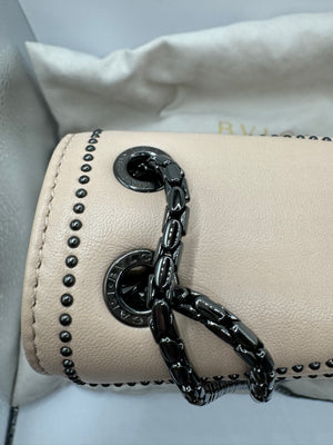 Bvlgari Beige Studded Medium Serpenti Forever Shoulder Bag