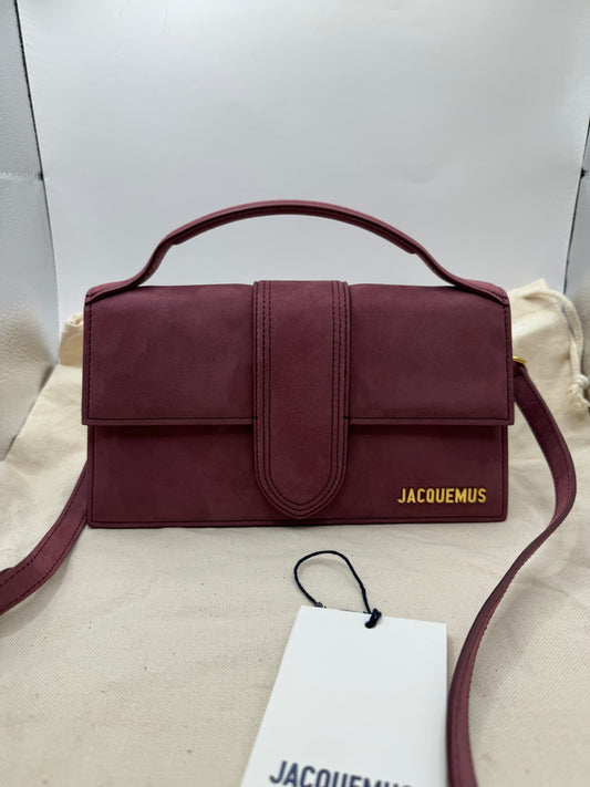 Jacquemus Le Grand Bambino Burgundy Suede