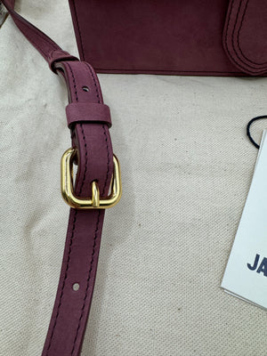 Jacquemus Le Grand Bambino Burgundy Suede